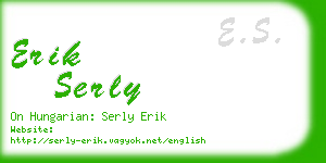erik serly business card